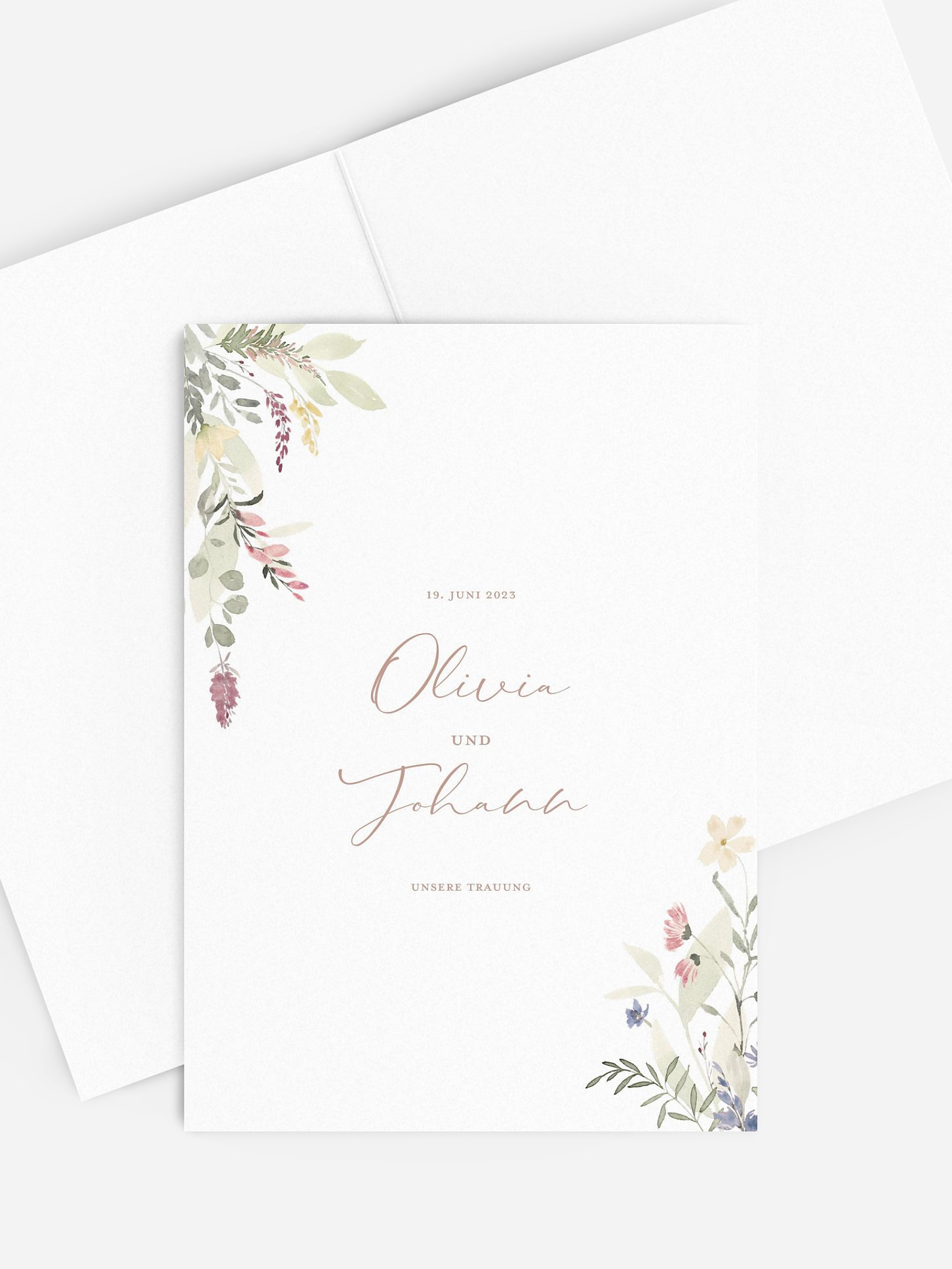 Kirchenheft Hochzeit Wildflower Dance
