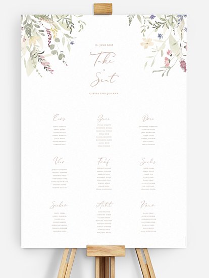 Sitzplan Plakat Wildflower Dance