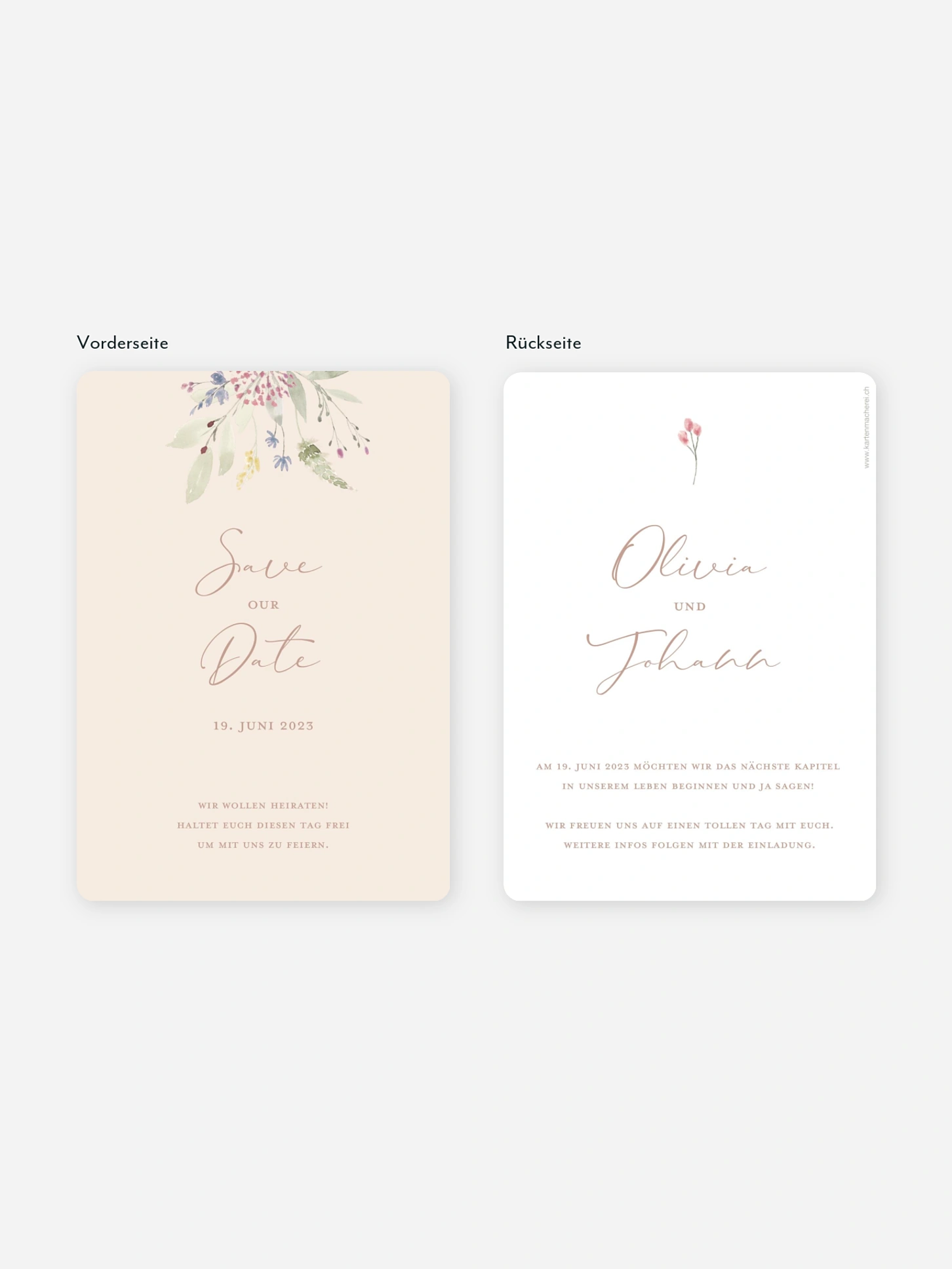 Save-the-Date Karte Wildflower Dance