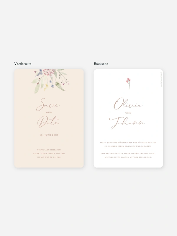 Save-the-Date Karte Wildflower Dance