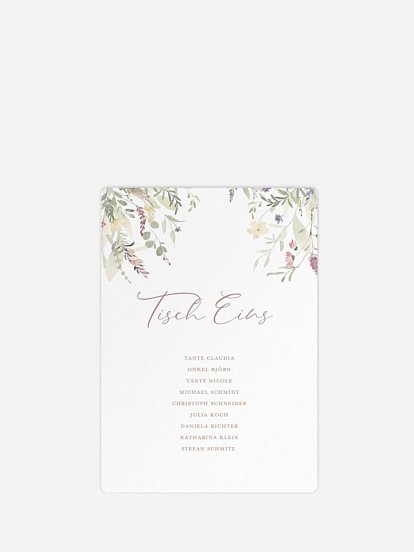 Sitzplan Kreativ Wildflower Dance