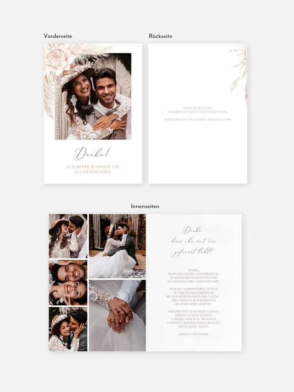 Dankeskarte Hochzeit Tiny Blushes