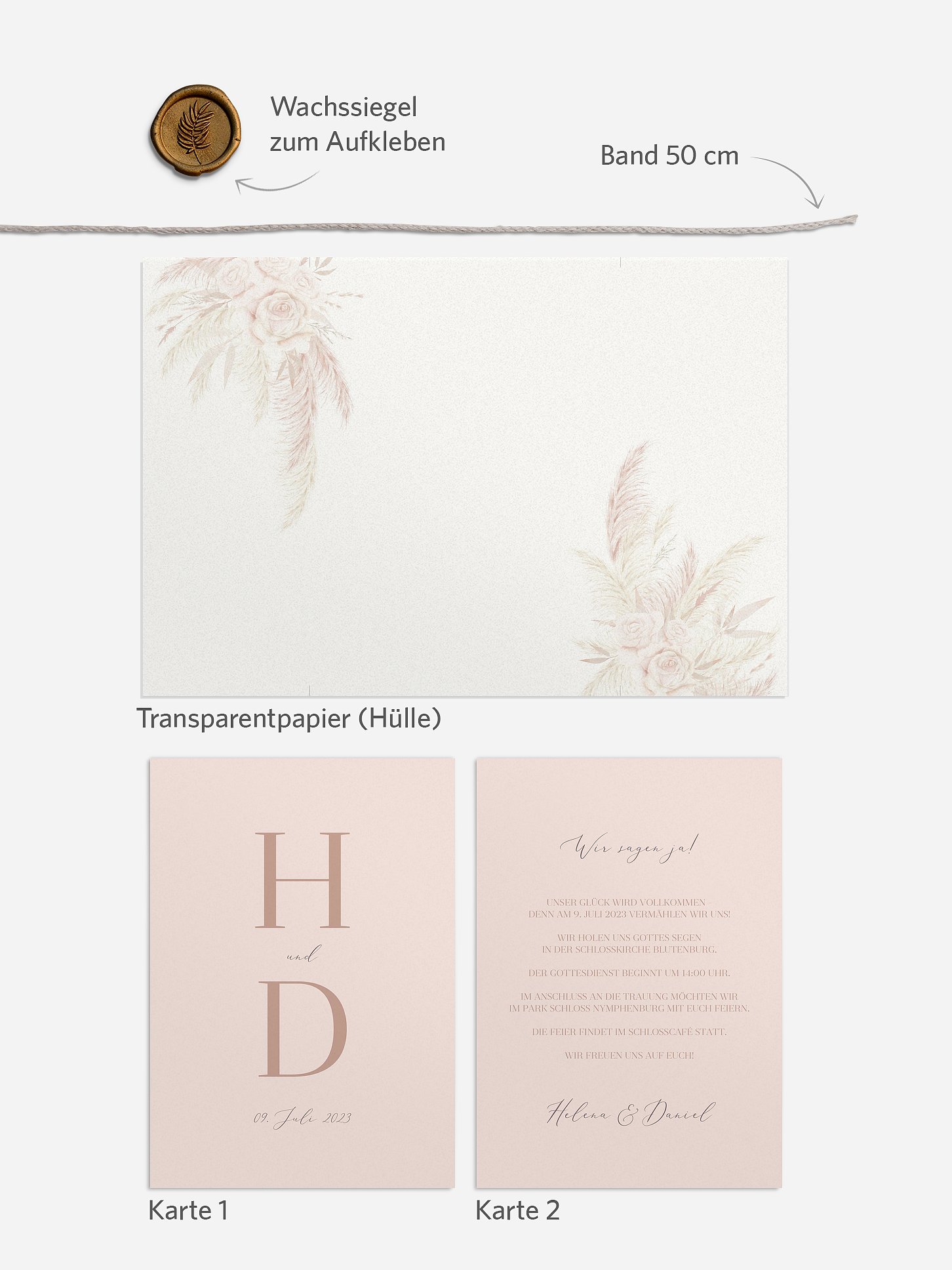 Hochzeitseinladung Tiny Blushes