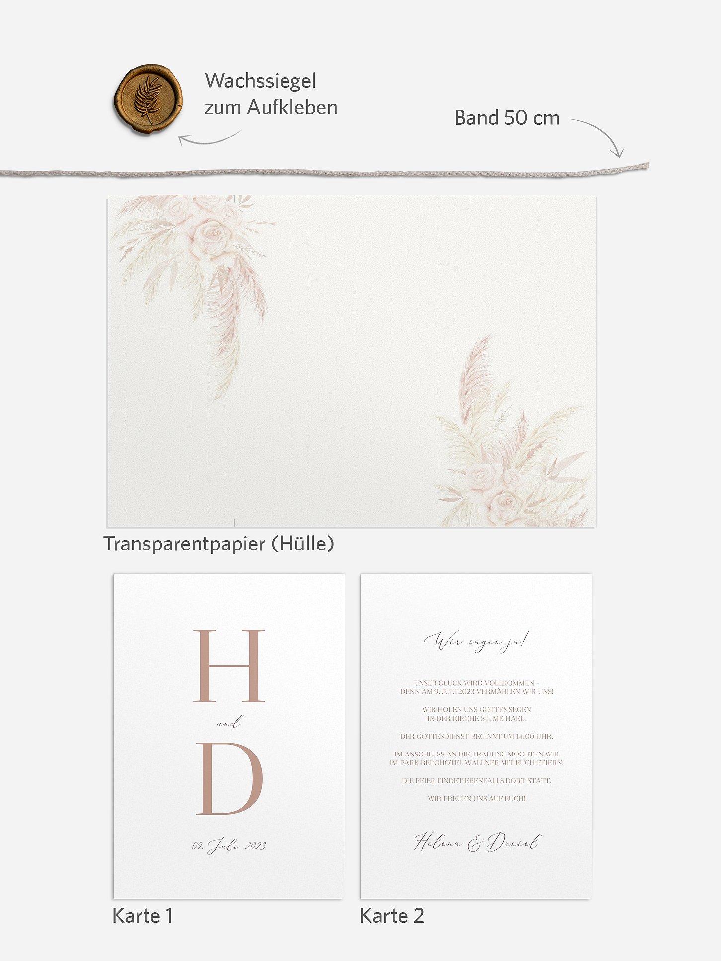 Hochzeitseinladung Tiny Blushes