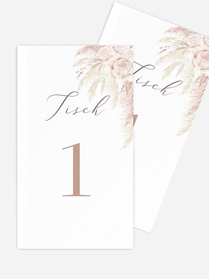 Tischnummer Tiny Blushes