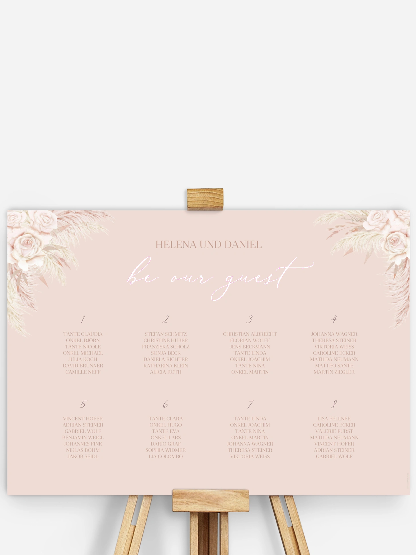 Sitzplan Plakat Tiny Blushes