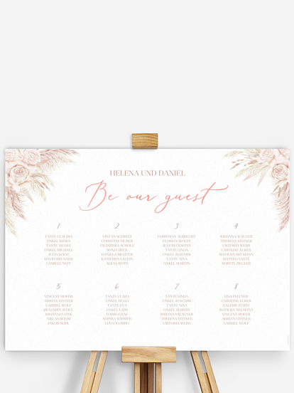 Sitzplan Plakat Tiny Blushes