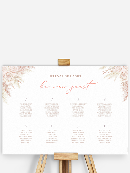 Sitzplan Plakat Tiny Blushes
