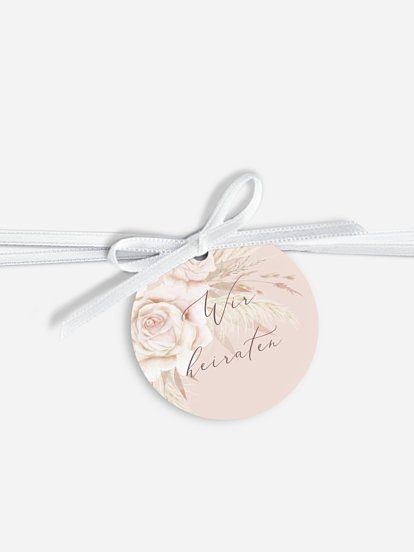 Anhänger mit Band zur Hochzeit Tiny Blushes