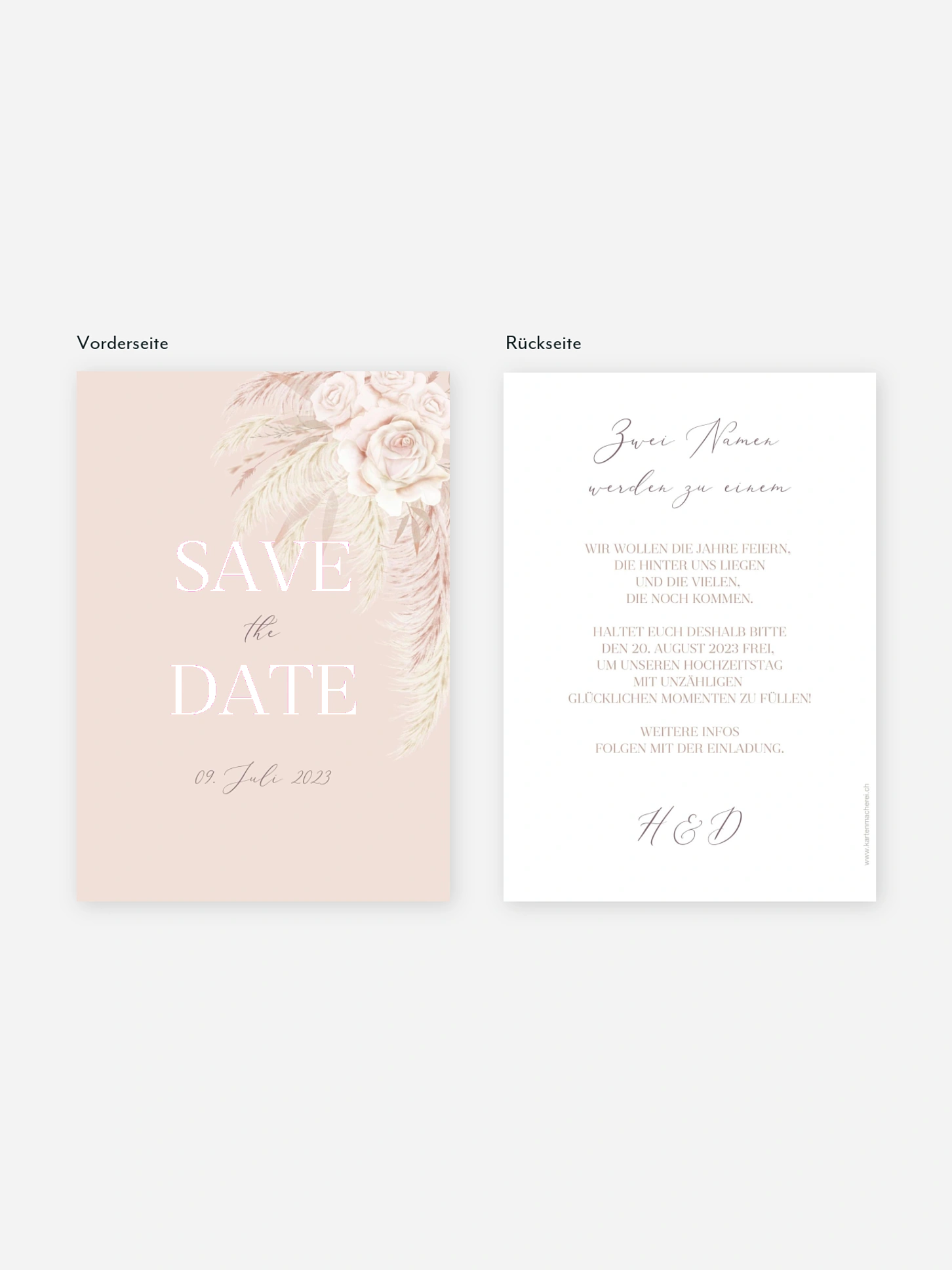 Save-the-Date Karte Tiny Blushes