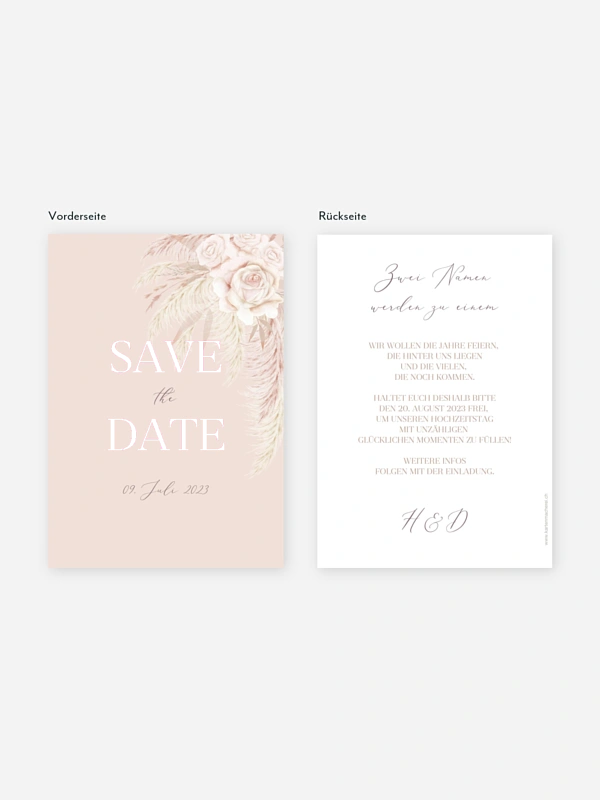 Save-the-Date Karte Tiny Blushes