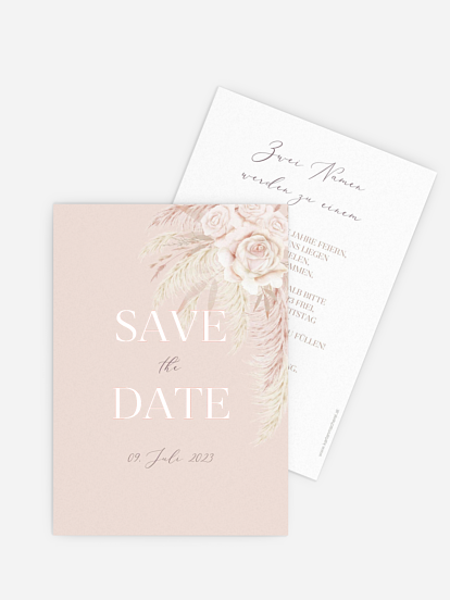 Save-the-Date Karte Tiny Blushes
