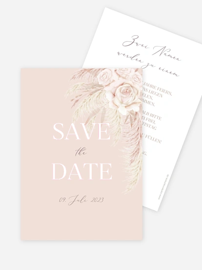 Save-the-Date Karte Tiny Blushes