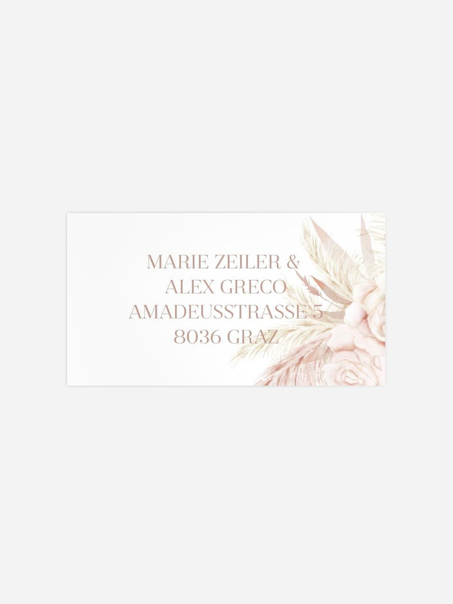 Empfängeraufkleber Hochzeit Tiny Blushes