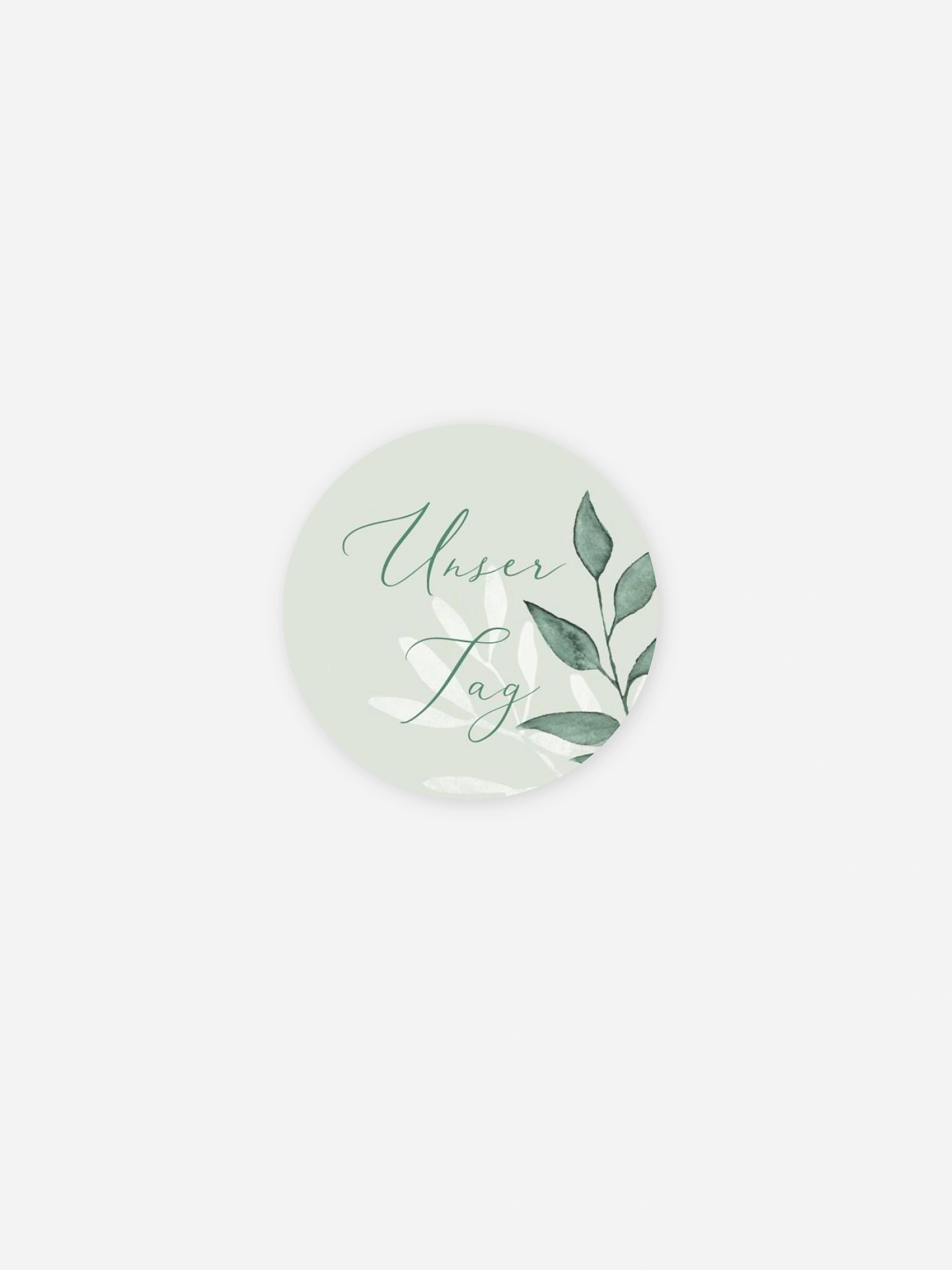 Geschenkaufkleber Hochzeit Sage Leaves