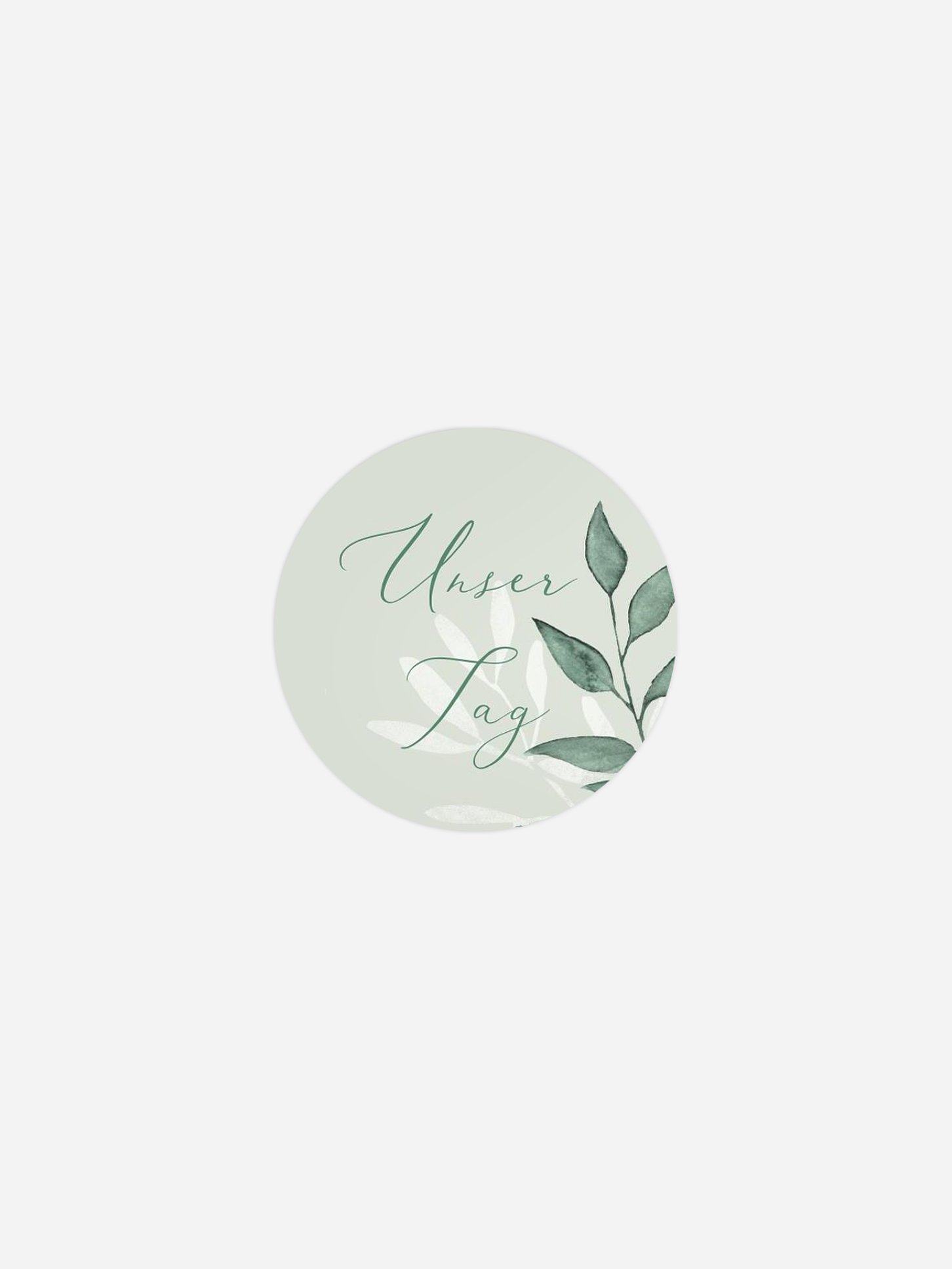 Geschenkaufkleber Hochzeit Sage Leaves