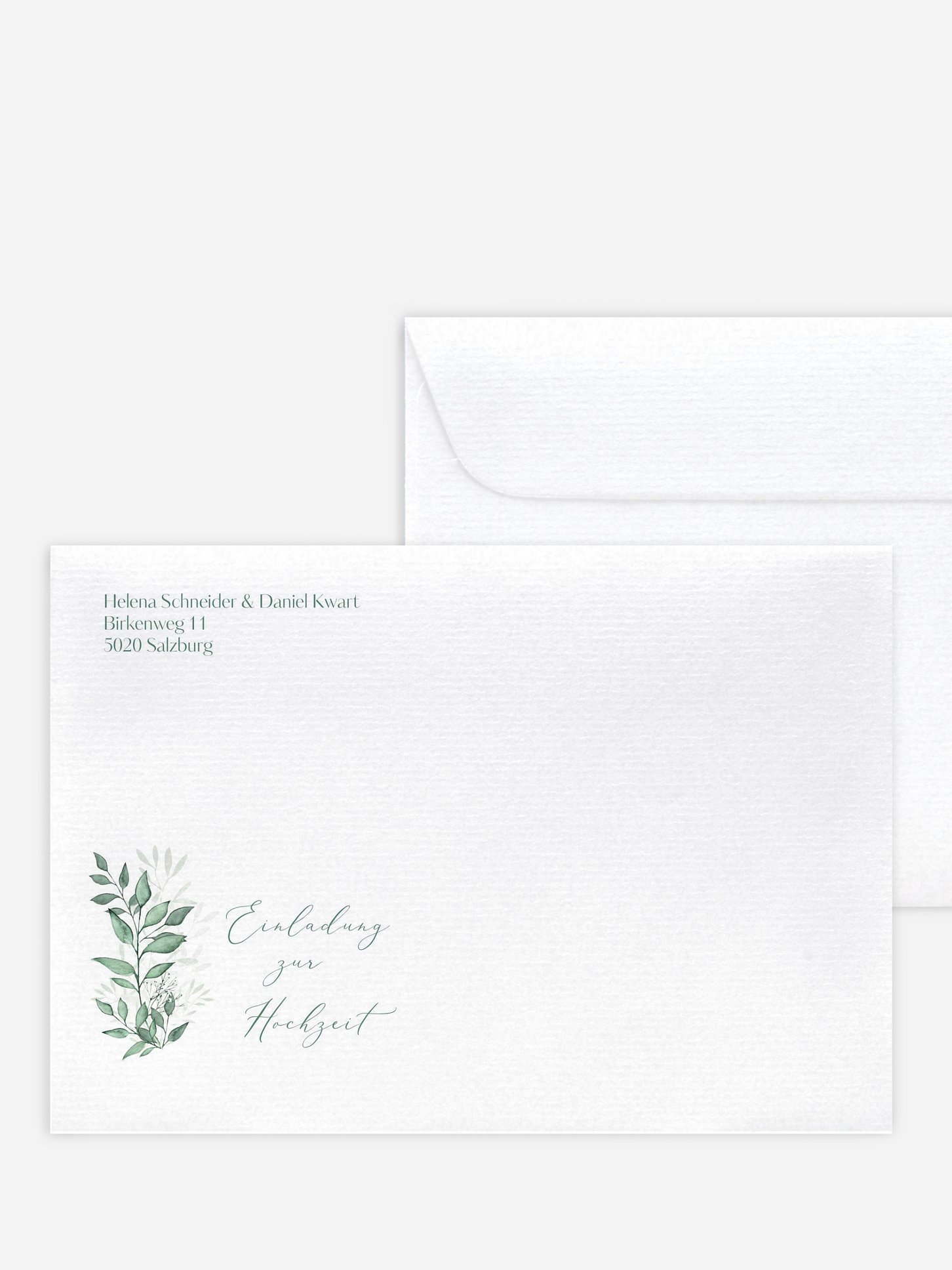 Briefumschlag mit Motiv Sage Leaves