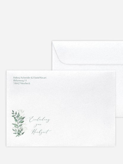 Briefumschlag mit Motiv Sage Leaves