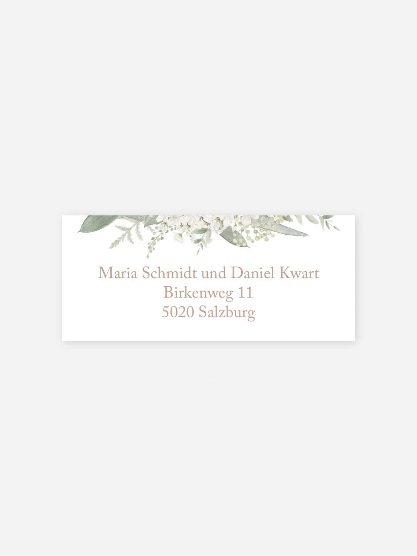 Absenderaufkleber Hochzeit Soft Sage