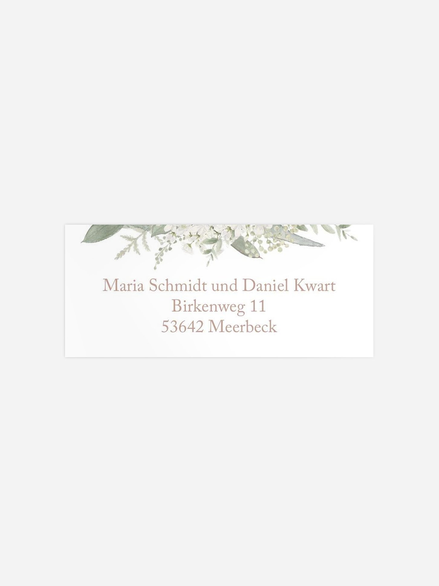Absenderaufkleber Hochzeit Soft Sage