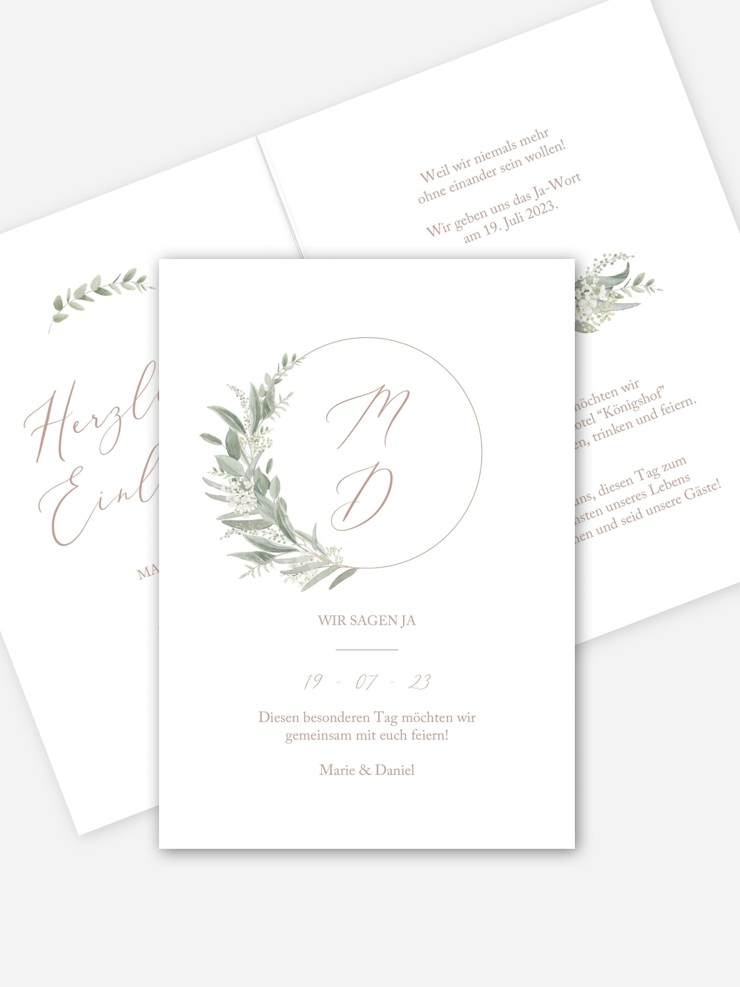 Hochzeitseinladung Soft Sage