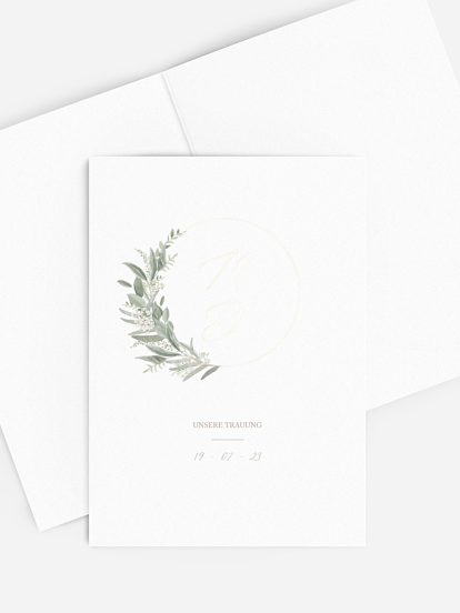 Kirchenheft Hochzeit Soft Sage