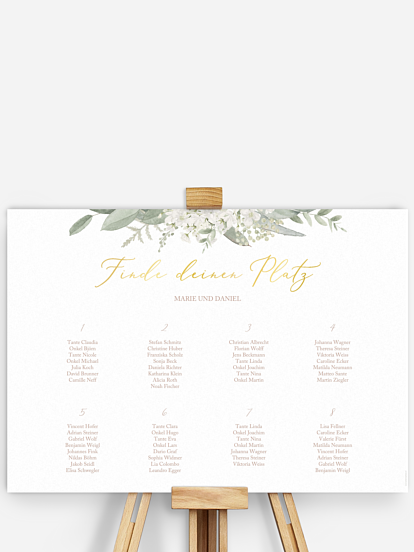 Sitzplan Plakat Soft Sage