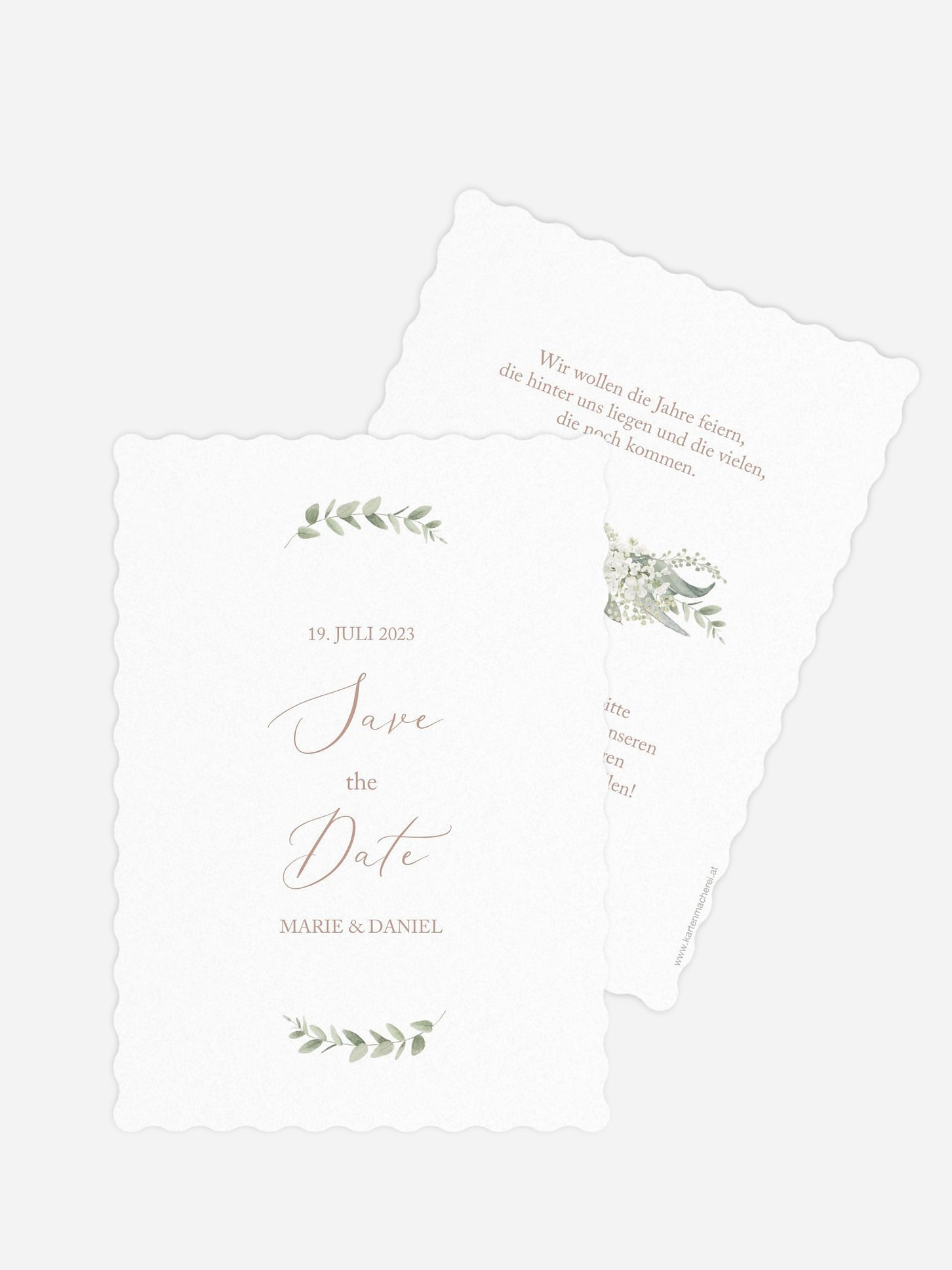 Save-the-Date Karte Soft Sage