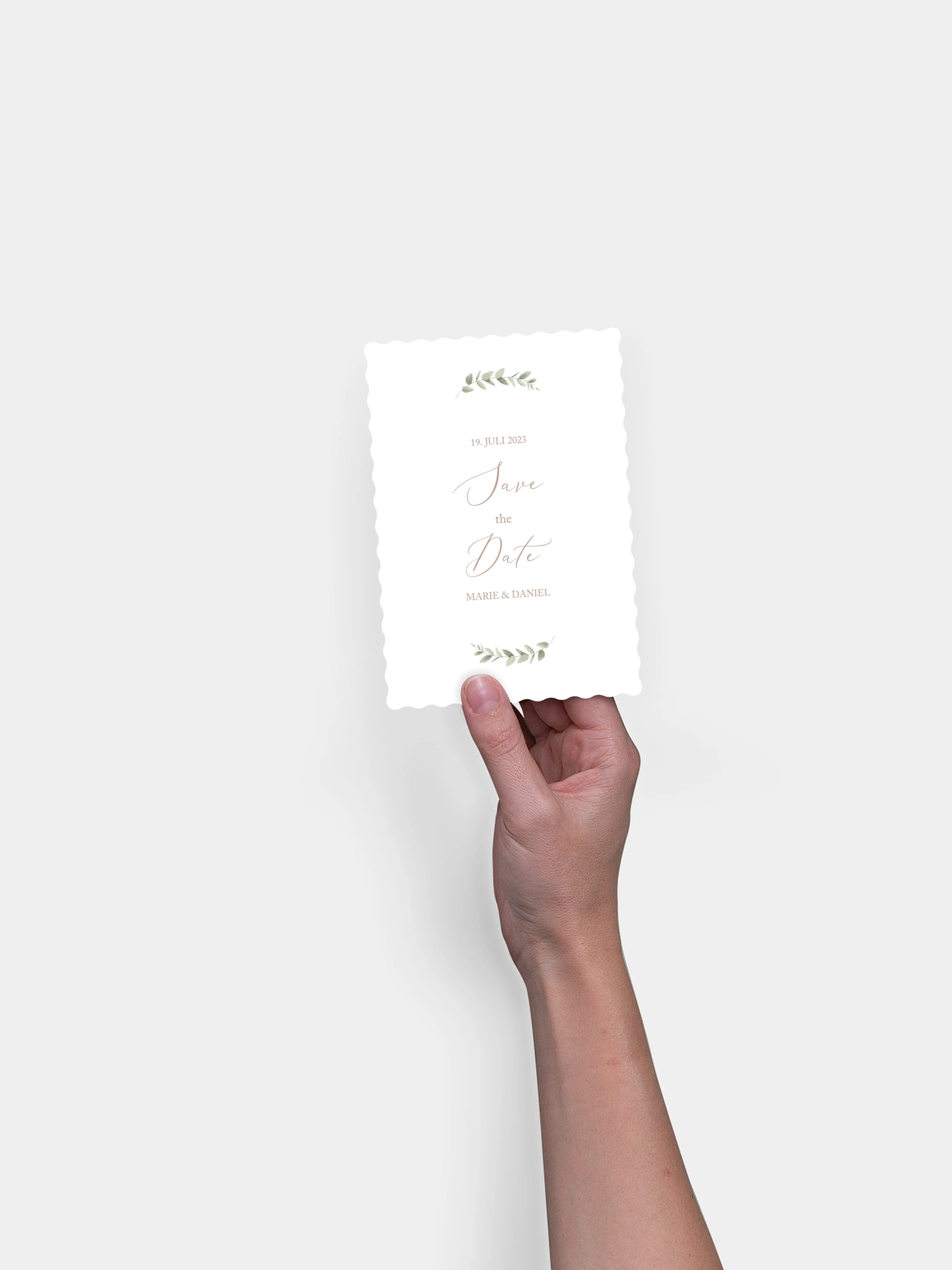 Save-the-Date Karte Soft Sage