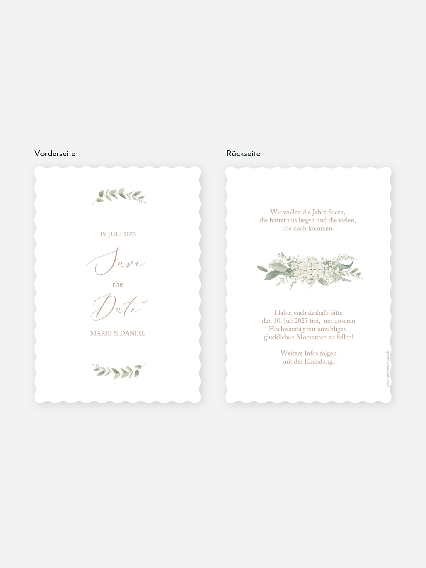 Save-the-Date Karte Soft Sage