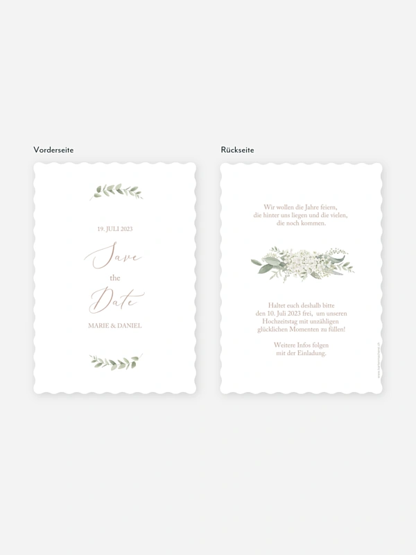 Save-the-Date Karte Soft Sage