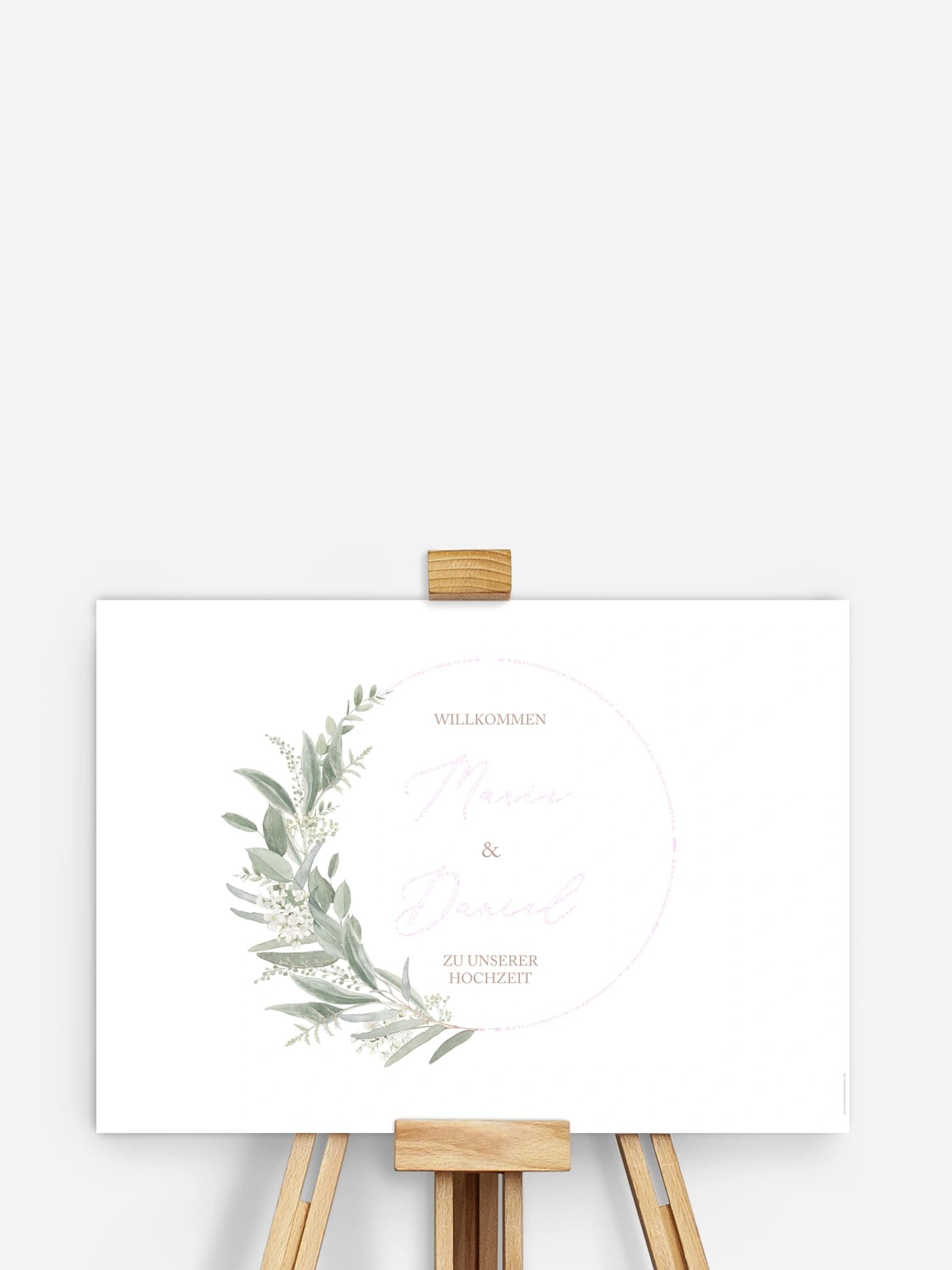 Willkommensschild Soft Sage