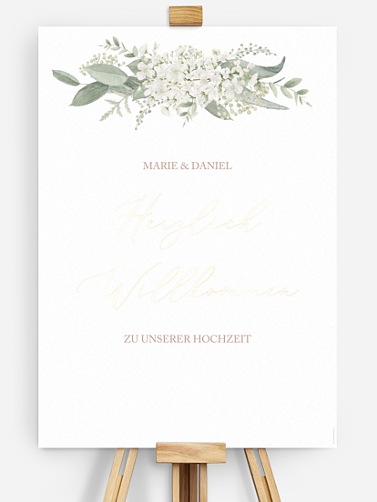 Willkommensschild Soft Sage