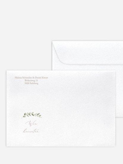 Briefumschlag mit Motiv Soft Sage