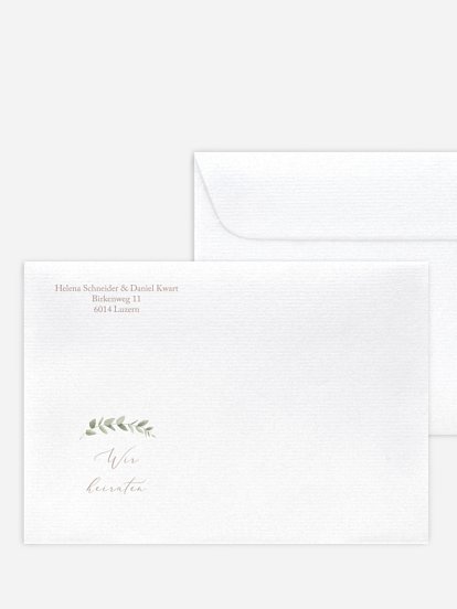Briefumschlag mit Motiv Soft Sage
