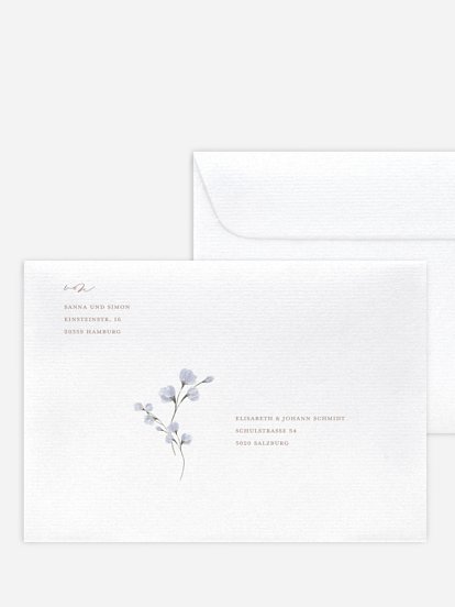 Bedruckter Briefumschlag Hochzeit Evigt