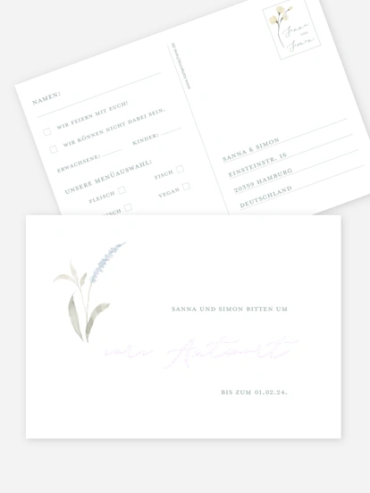 Antwortkarte Hochzeit Evigt