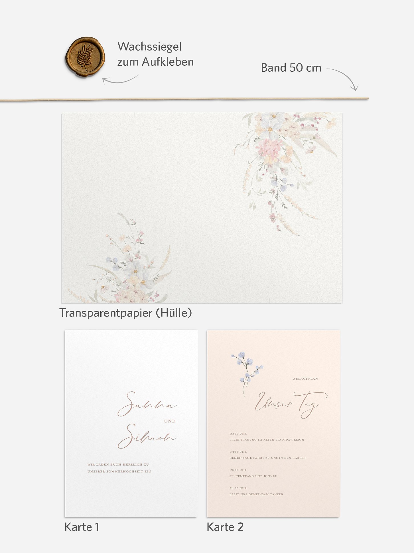 Hochzeitseinladung Evigt