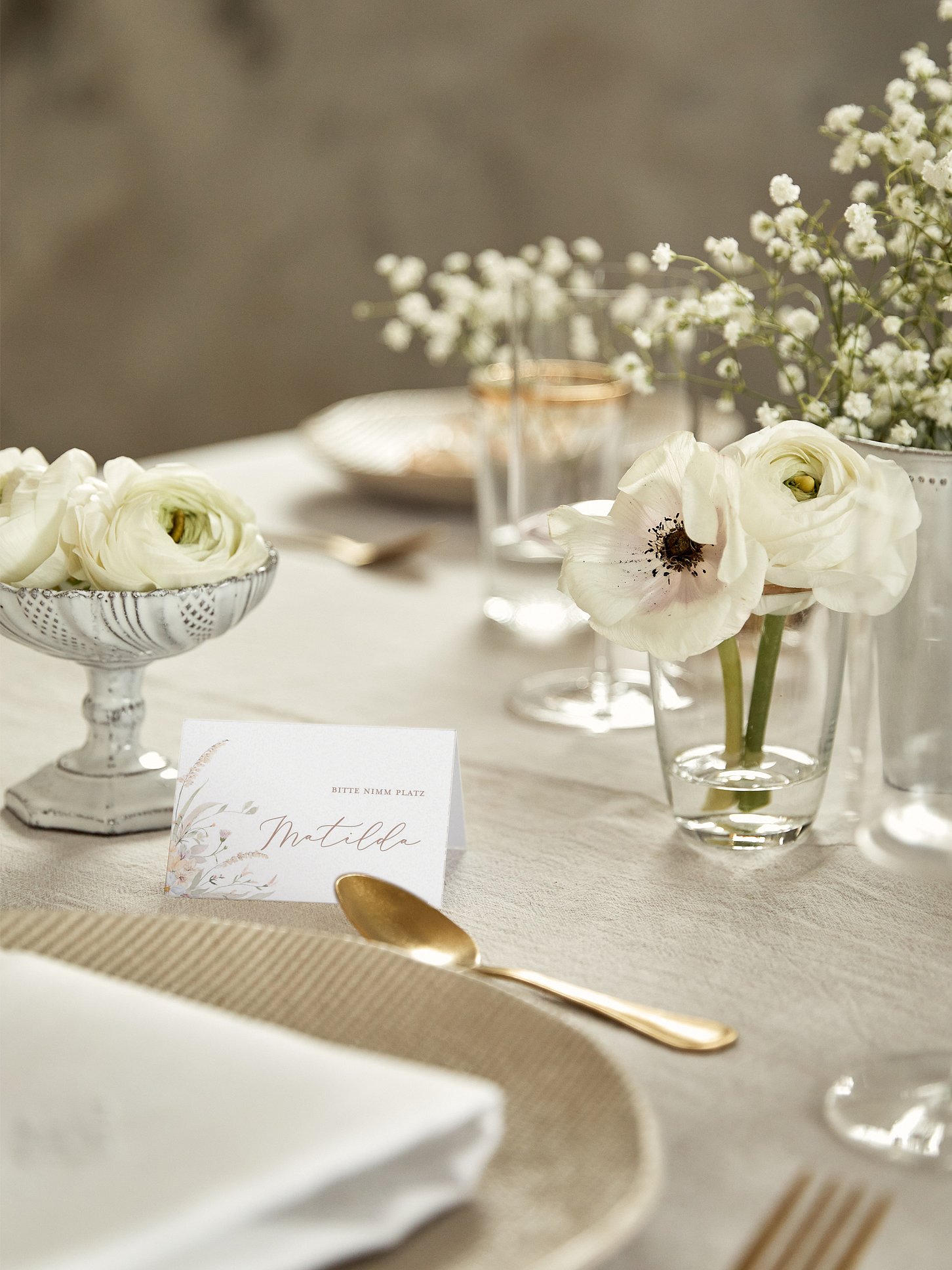 Tischkarte Hochzeit Evigt