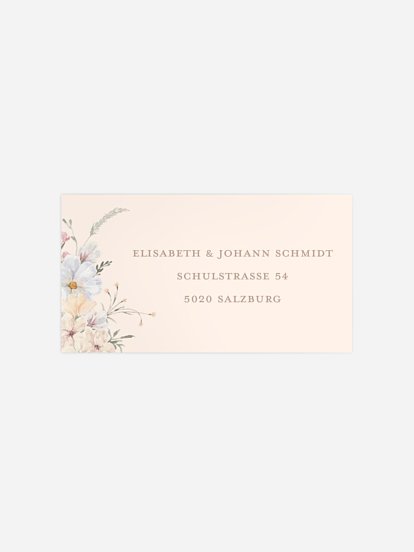 Empfängeraufkleber Hochzeit Evigt