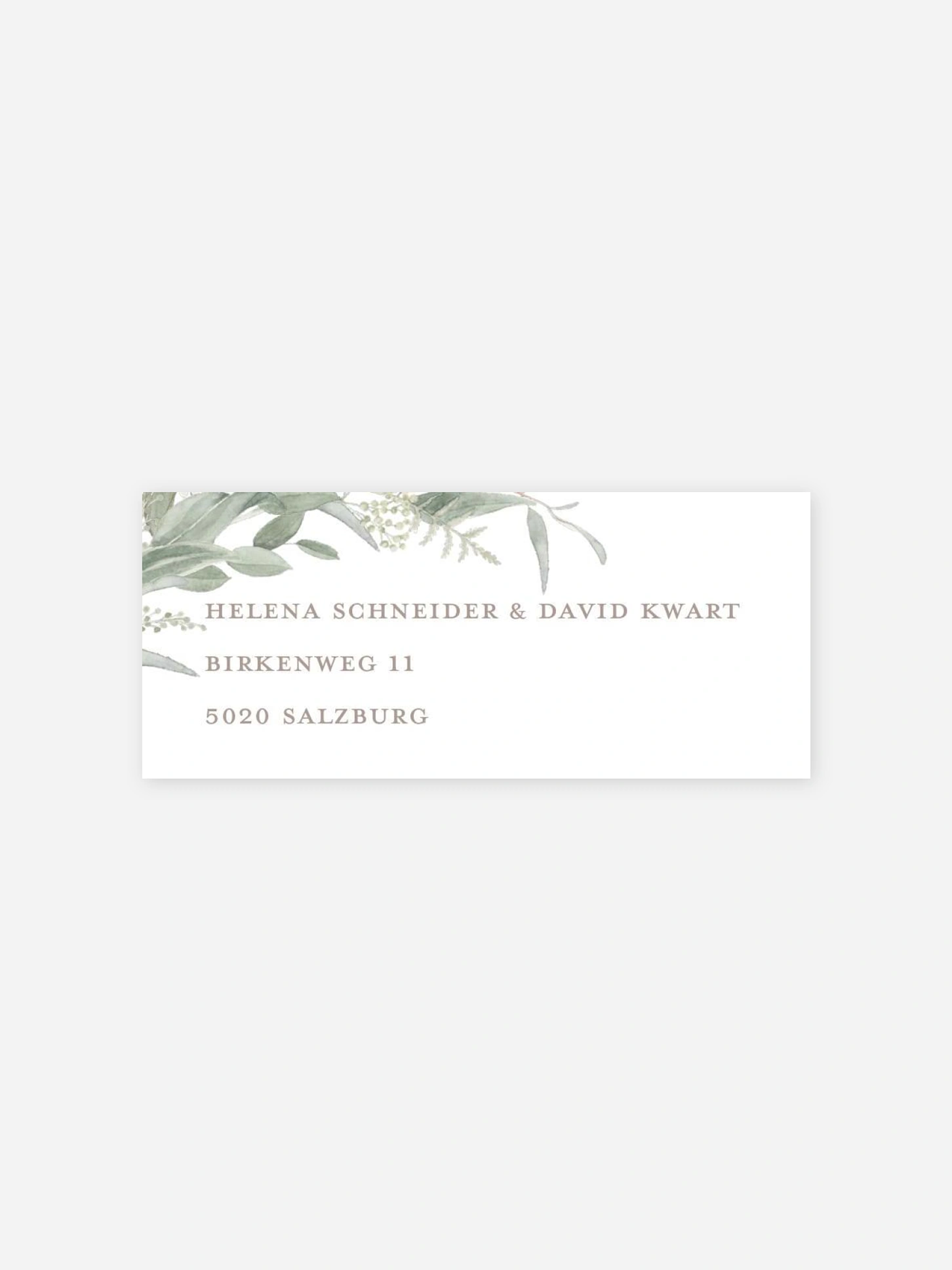 Absenderaufkleber Hochzeit Dear Greenery