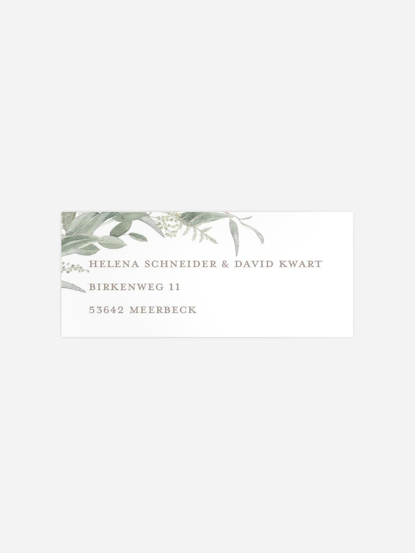 Absenderaufkleber Hochzeit Dear Greenery