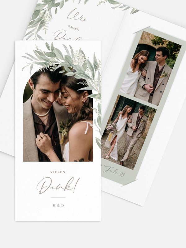 Dankeskarte Hochzeit Dear Greenery