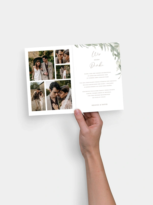 Dankeskarte Hochzeit Dear Greenery