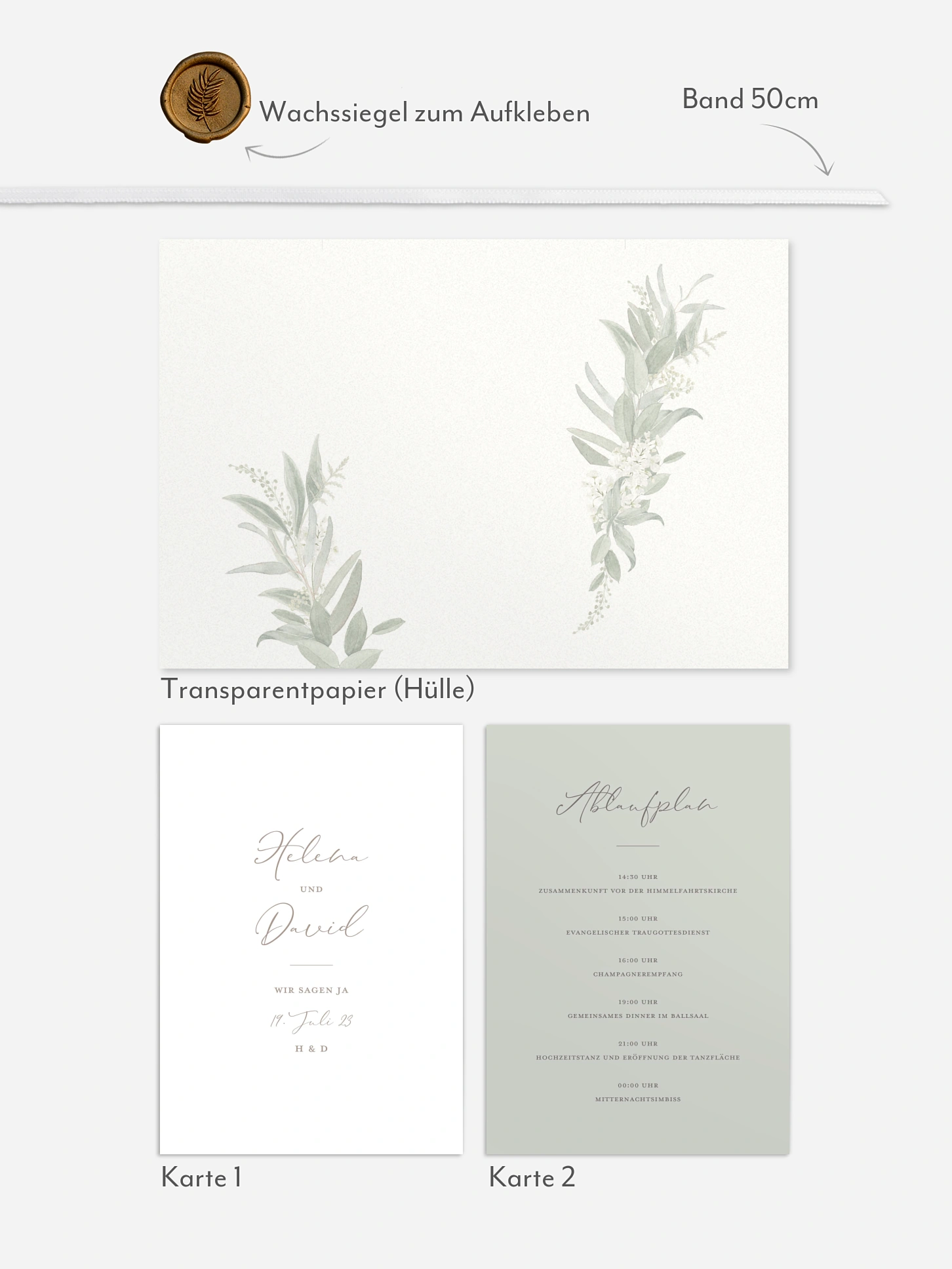 Hochzeitseinladung Dear Greenery