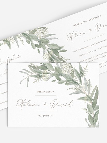 Hochzeitseinladung Dear Greenery