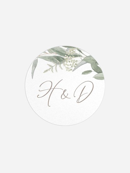 Geschenkaufkleber Hochzeit Dear Greenery