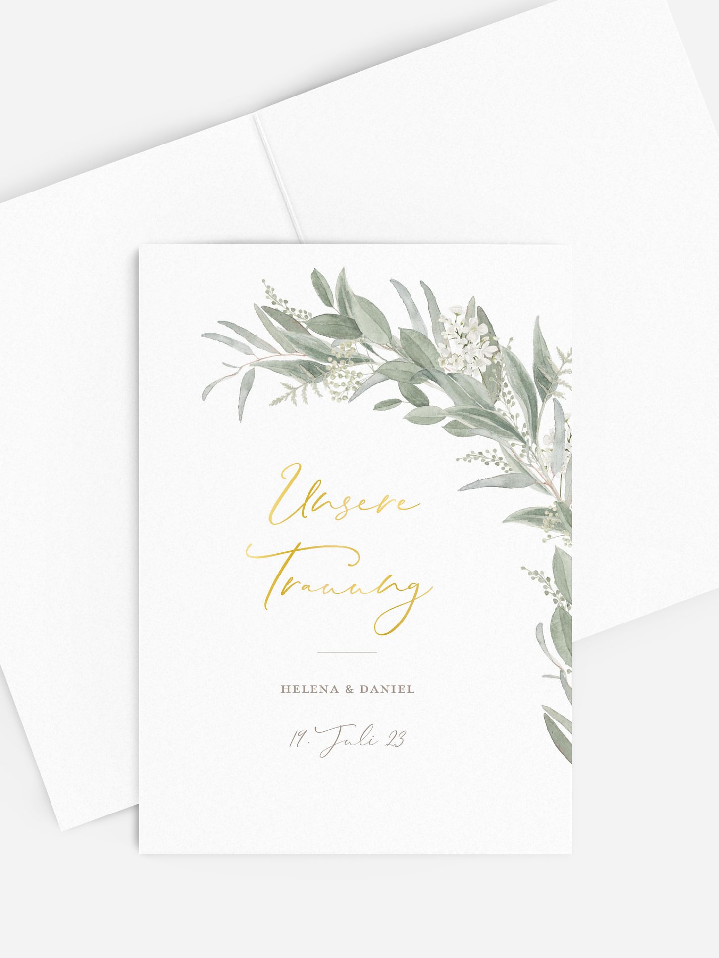 Kirchenheft Hochzeit Dear Greenery