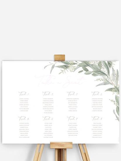Sitzplan Plakat Dear Greenery