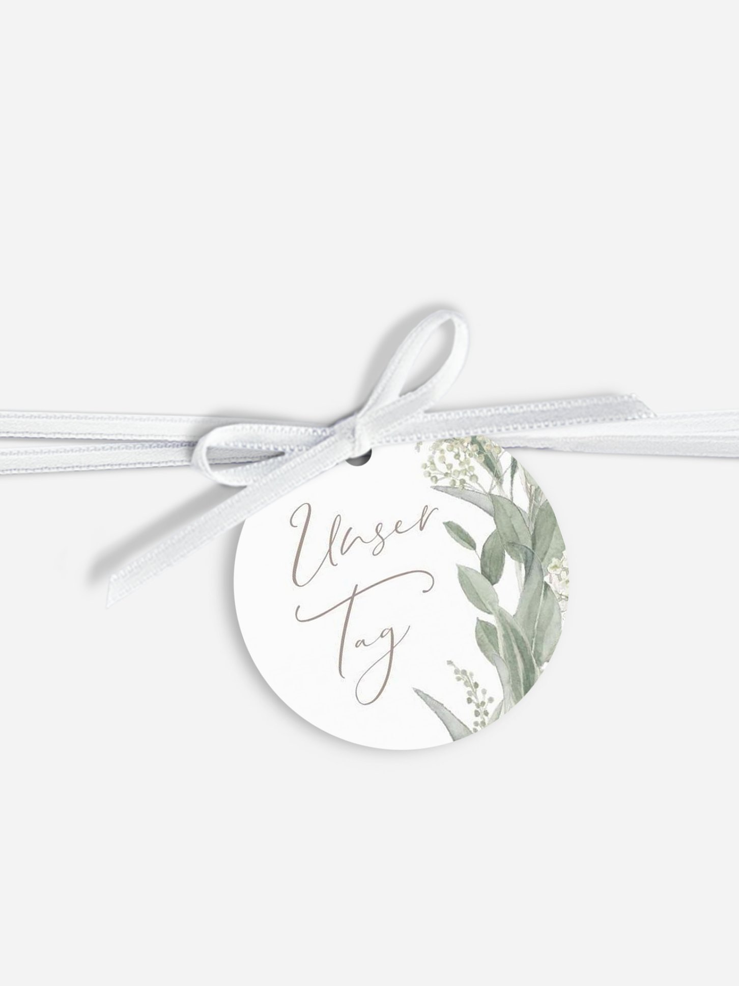 Anhänger mit Band zur Hochzeit Dear Greenery